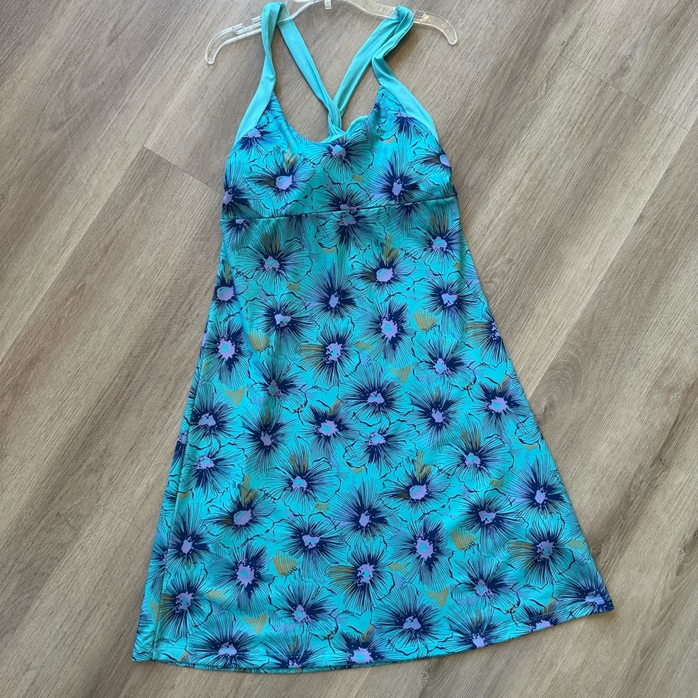 Patagonia Blue Floral Halter Sundress